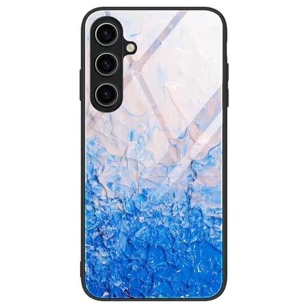 Galaxy A55 Mobilskal Marmormålad - Blå