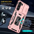 Miniatyrbild 5 av 5: Galaxy S24 Mobilskal Kickstand med Linskydd - Rosa