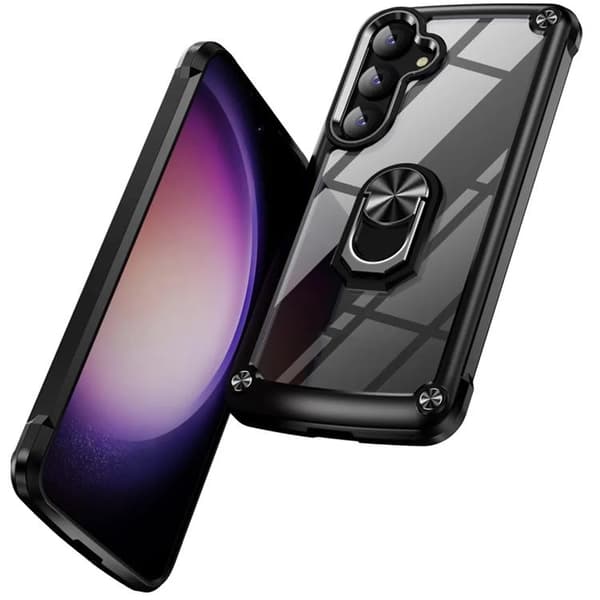Galaxy S24 Mobilskal Ringhållare - Svart