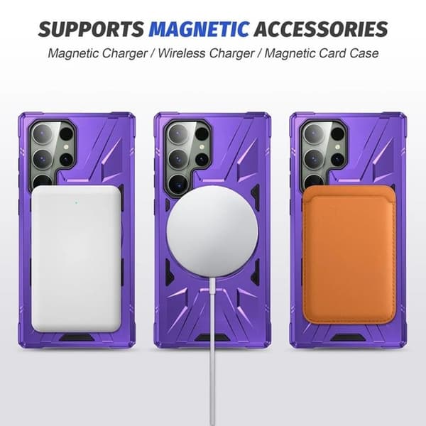 Galaxy S24 Ultra Mobilskal Magsafe Kickstand - Lila