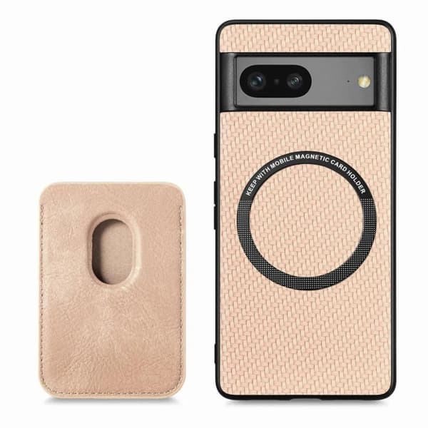 Google Pixel 7A Mobilskal Korthållare Detachable - Ljusrosa