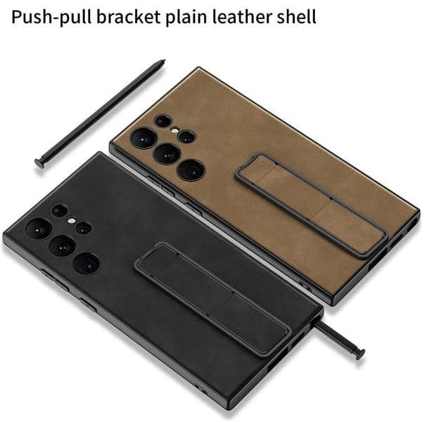 GKK Galaxy S24 Ultra Mobilskal Folding KickStand - Svart