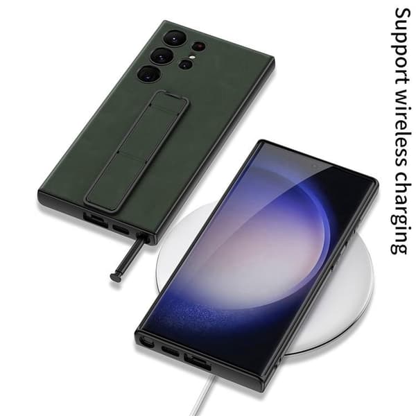 GKK Galaxy S24 Ultra Mobilskal Folding KickStand - Svart