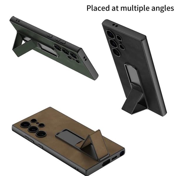 GKK Galaxy S24 Ultra Mobilskal Folding KickStand - Svart