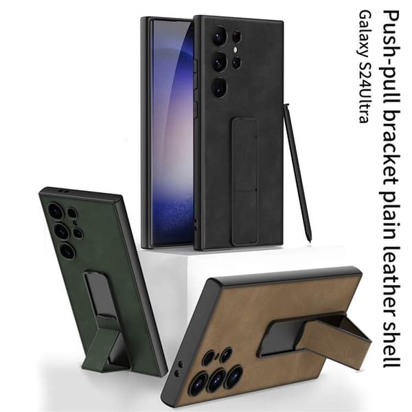 GKK Galaxy S24 Ultra Mobilskal Folding KickStand - Svart