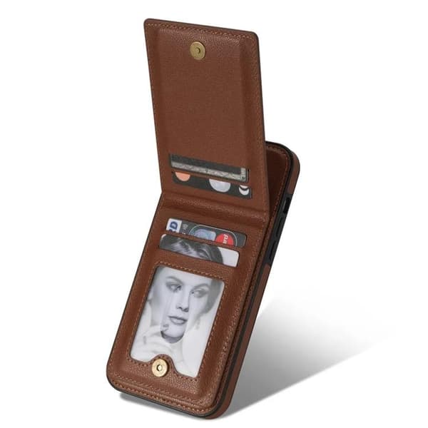 N.BEKUS iPhone 15 Pro Max Mobilskal Korthållare - Brun