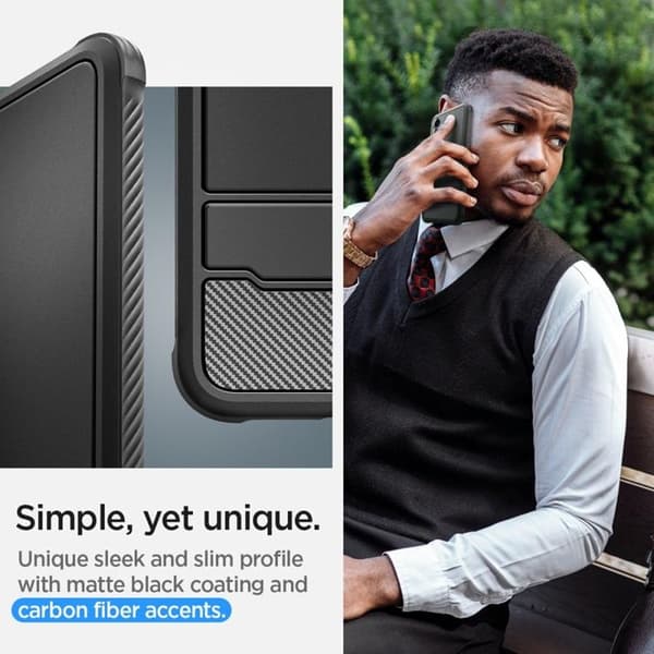 Spigen Galaxy S24 Mobilskal Rugged Armor - Matte Svart