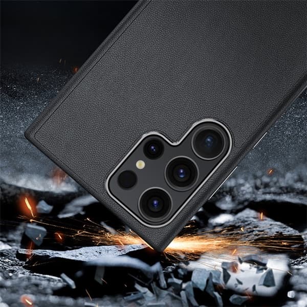 Galaxy S24 Plus Mobilskal Läder Shockproof Silikon - Grön