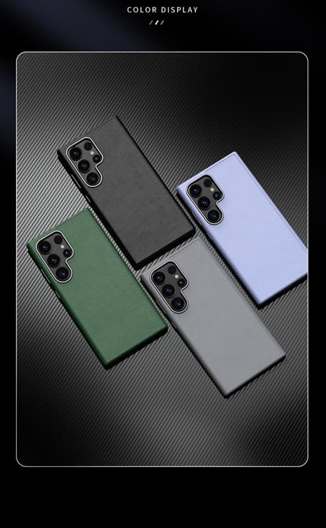 Galaxy S24 Plus Mobilskal Läder Shockproof Silikon - Grön