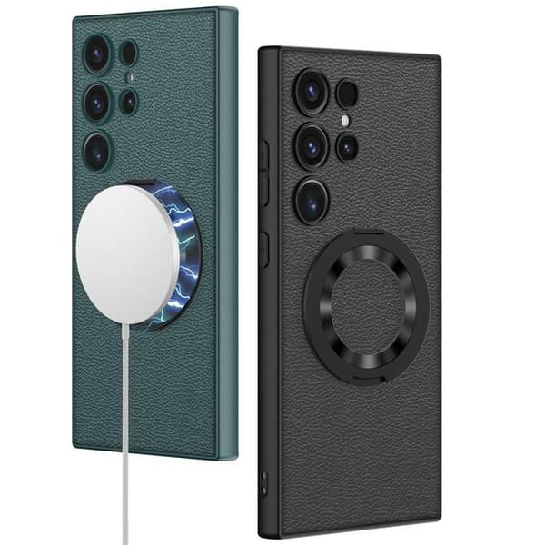 GKK Galaxy S24 Ultra Mobilskal Ringhållare KickStand - Svart