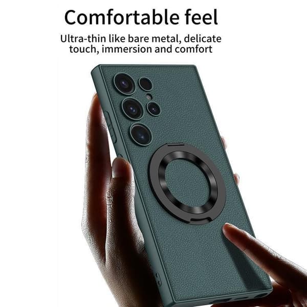 GKK Galaxy S24 Ultra Mobilskal Ringhållare KickStand - Svart