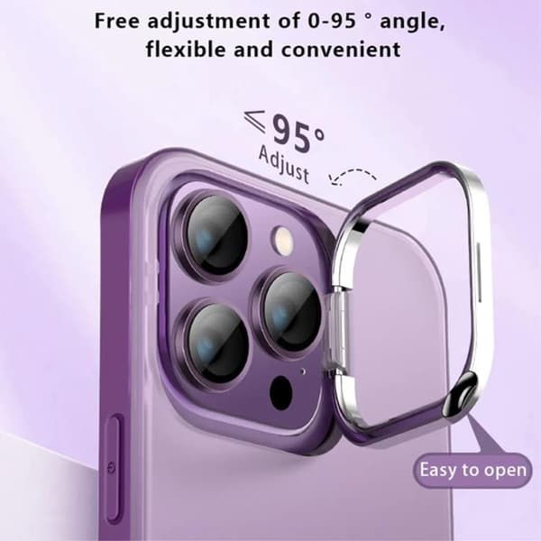 X-Level iPhone 15 Pro Max Mobilskal med Kamerastativ - Lila
