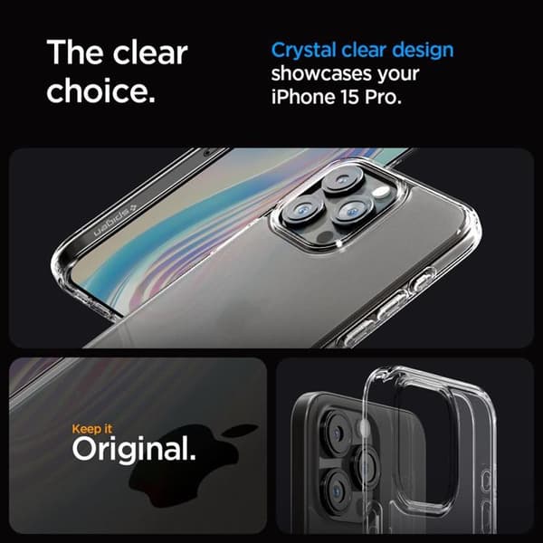 Spigen iPhone 15 Pro Mobilskal Ultra Hybrid - Frost Clear