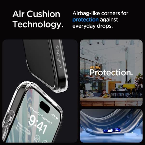 Spigen iPhone 15 Pro Mobilskal Ultra Hybrid - Frost Clear