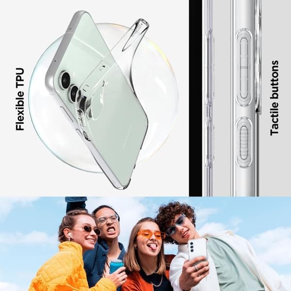 Spigen Galaxy S23 FE Mobilskal Liquid Crystal - Crystal Clear