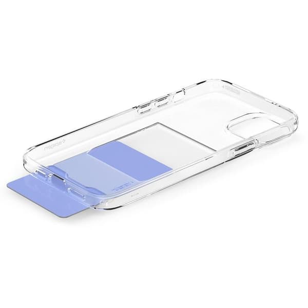 Spigen iPhone 15 Plus Mobilskal Korthållare Crystal - Clear