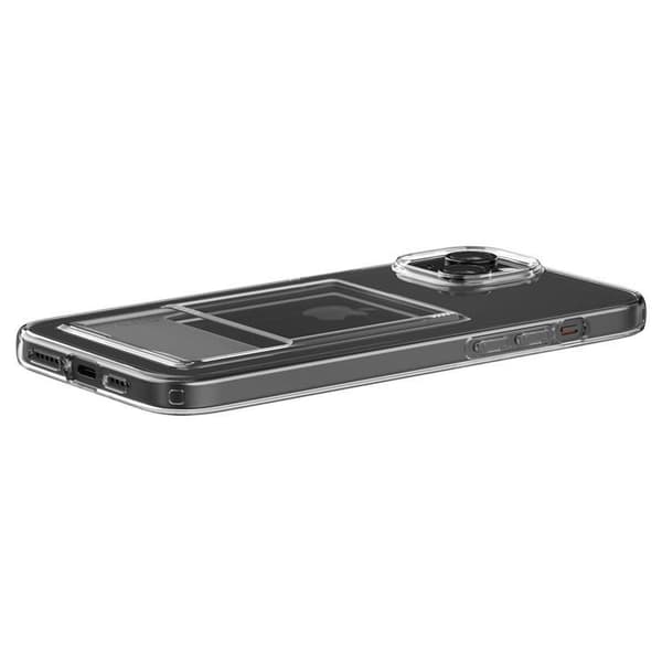 Spigen iPhone 15 Plus Mobilskal Korthållare Crystal - Clear