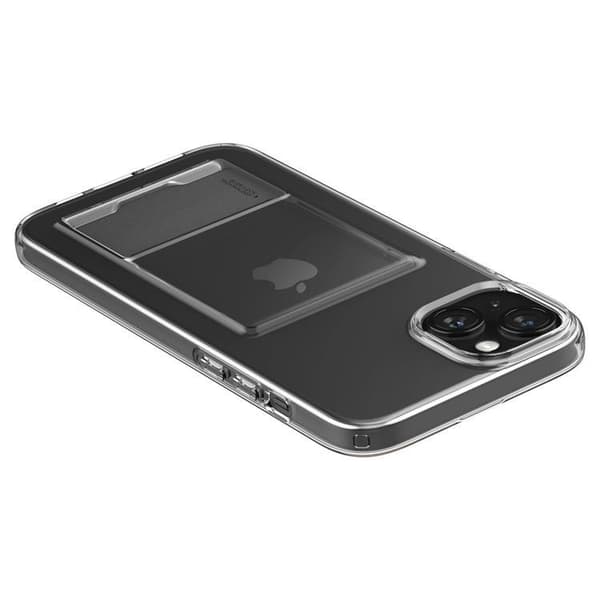 Spigen iPhone 15 Plus Mobilskal Korthållare Crystal - Clear