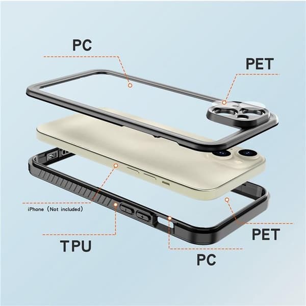 Redpepper iPhone 15 Mobilskal Vattentätt IP68 FS - Svart