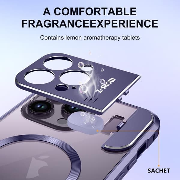 iPhone 15 Mobilskal Magsafe Aroma Kickstand - Svart