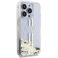 Miniatyrbild 4 av 6: Guess iPhone 15 Mobilskal Liquid Glitter Gold Stripes