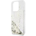 Miniatyrbild 6 av 6: Guess iPhone 15 Mobilskal Liquid Glitter Gold Stripes
