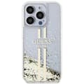Miniatyrbild 2 av 6: Guess iPhone 15 Mobilskal Liquid Glitter Gold Stripes