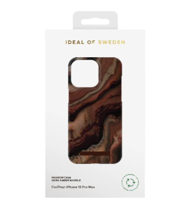 Ideal Of Sweden iPhone 15 Pro Max Mobilskal Dark Amber Marble