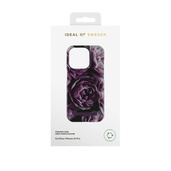 iDeal of Sweden iPhone 15 Pro Mobilskal - Djup Lila Bloom