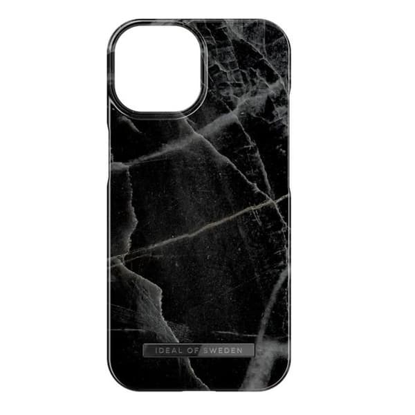 iDeal of Sweden iPhone 15 Mobilskal - Svart Thunder Marble