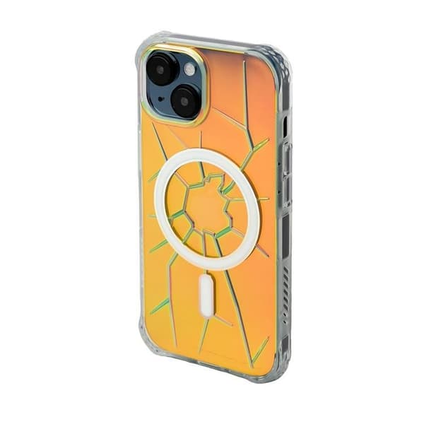 Kingxbar iPhone 15 Mobilskal Magsafe PQY Crack - Holographic