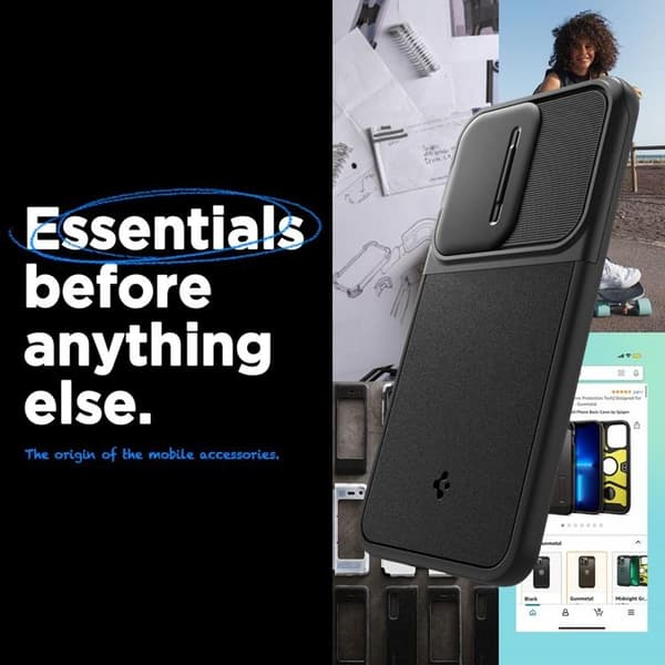 Spigen Galaxy A55 5G Mobilskal Optik Armor - Svart
