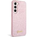 Miniatyrbild 3 av 4: Guess Galaxy S24 Mobilskal Glitter Script - Rosa