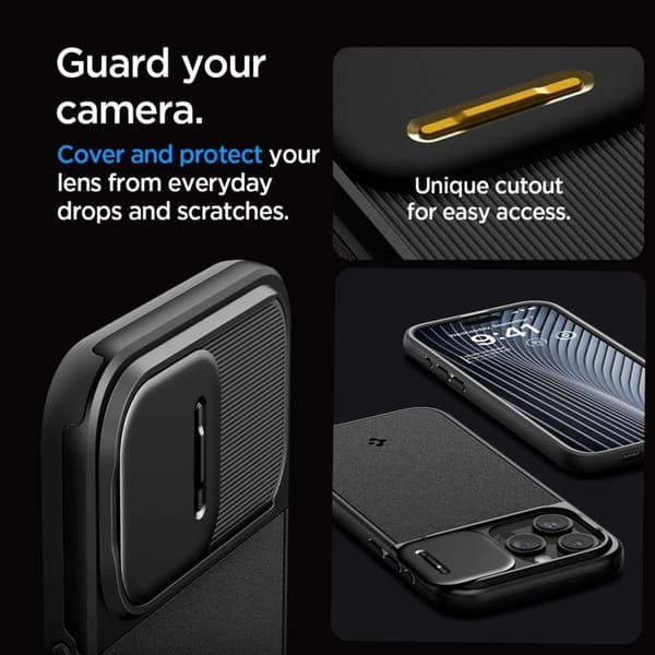 Spigen iPhone 15 Pro Mobilskal Magsafe Optik Armor - Svart