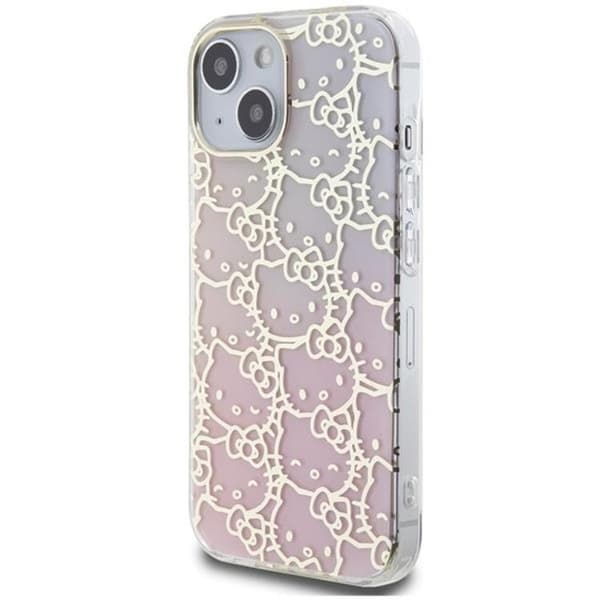 Hello Kitty iPhone 15 Mobilskal IML Gradient Electrop Crowded