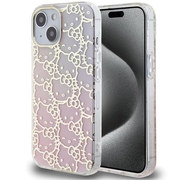 Hello Kitty iPhone 15 Mobilskal IML Gradient Electrop Crowded