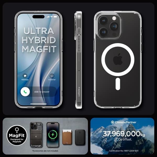 Spigen iPhone 15 Pro Max Mobilskal Magsafe Hybrid - Vit