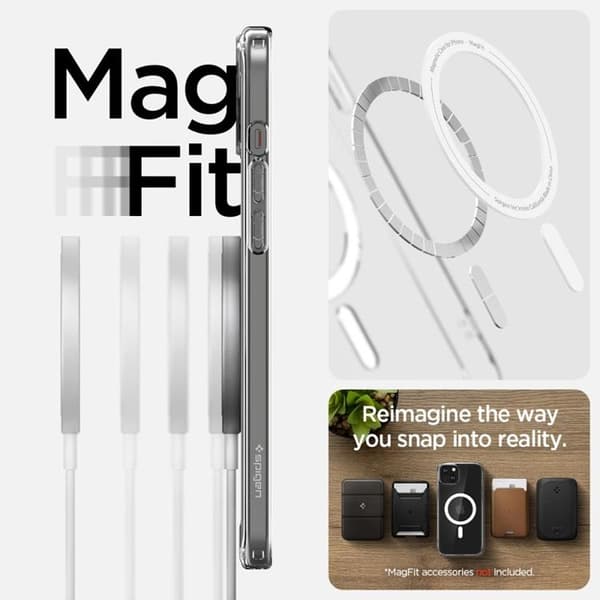 Spigen iPhone 15 Mobilskal Magsafe Ultra Hybrid - Vit