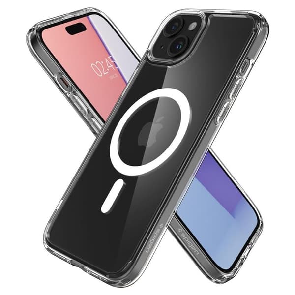Spigen iPhone 15 Mobilskal Magsafe Ultra Hybrid - Vit