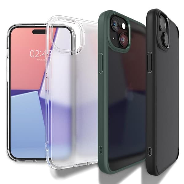 Spigen iPhone 15 Plus Mobilskal Ultra Hybrid - Frosted Svart