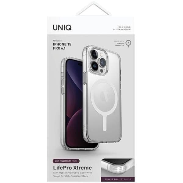UNIQ iPhone 15 Pro Mobilskal Magsafe LifePro Xtreme - Transparent