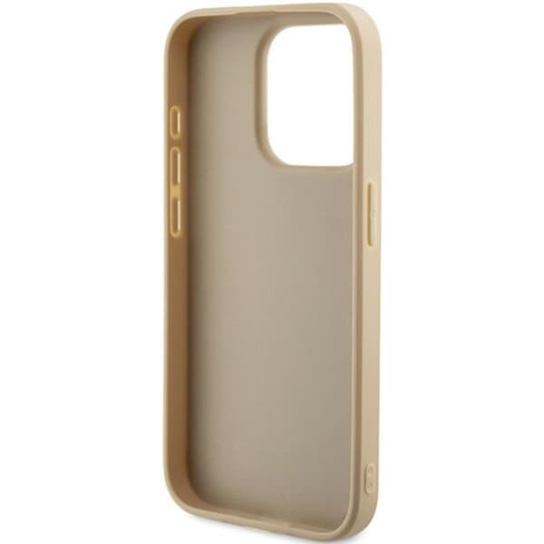 Guess iPhone 15 Pro Mobilskal Saffiano Iridescent Script - Guld