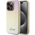 Miniatyrbild 1 av 8: Guess iPhone 15 Pro Mobilskal Saffiano Iridescent Script - Guld