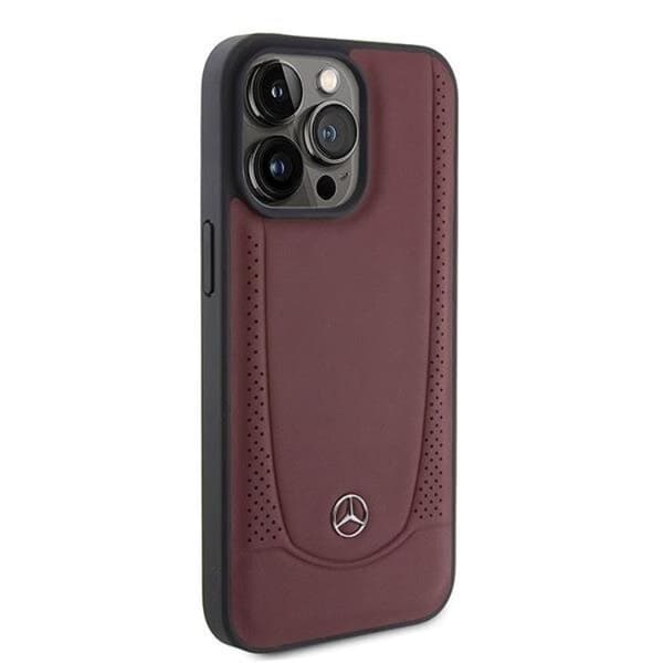 Mercedes iPhone 15 Pro Mobilskal Läder Urban - Röd