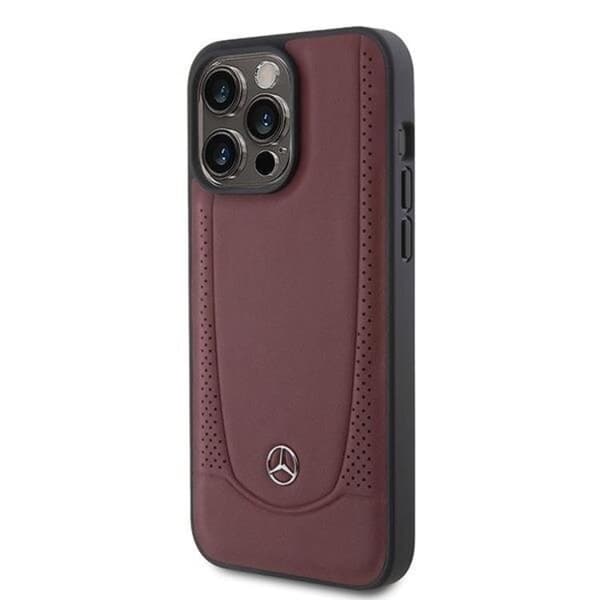 Mercedes iPhone 15 Pro Mobilskal Läder Urban - Röd