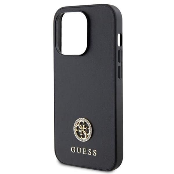 Guess iPhone 15 Pro Max Mobilskal Strass Metal Logo - Svart