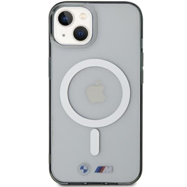 BMW iPhone 15 Mobilskal Magsafe Silver Ring - Transparent