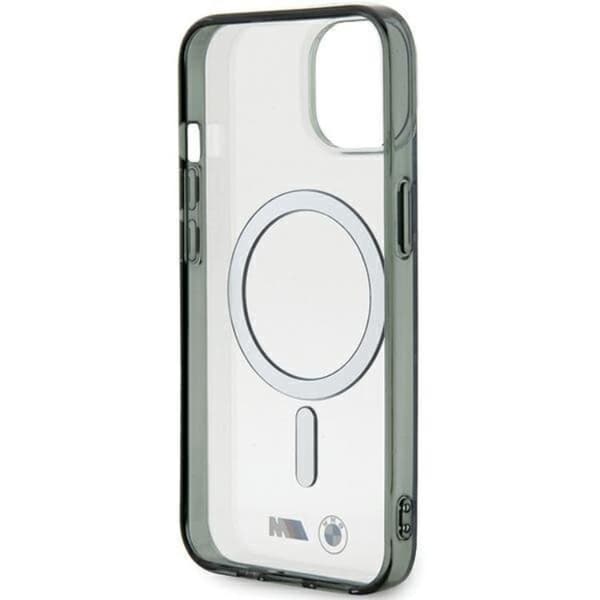 BMW iPhone 15 Mobilskal Magsafe Silver Ring - Transparent