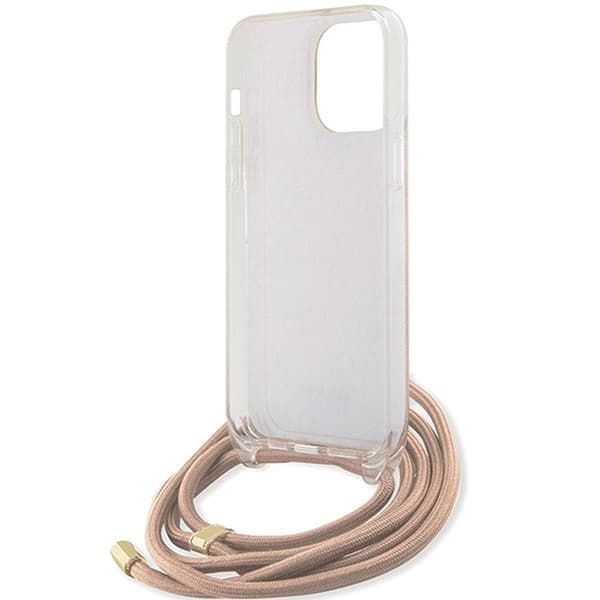 Guess iPhone 15 Pro Mobilhalsband Skal Print - Rosa