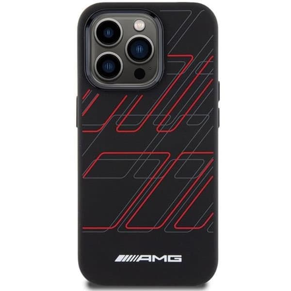 AMG iPhone 15 Pro Mobilskal MagSafe Silikon Large Rhombuses